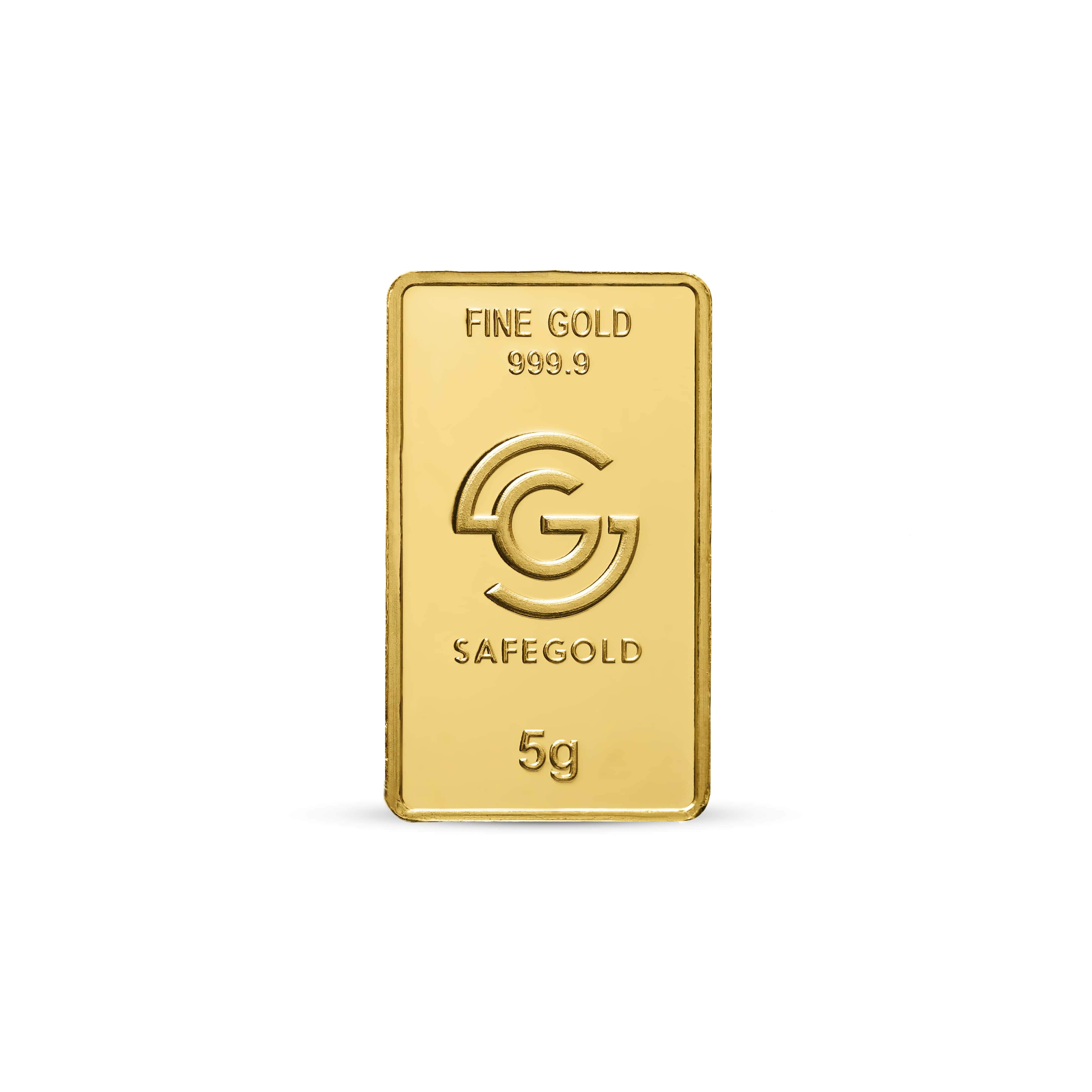 5 Gram SafeGold Bar